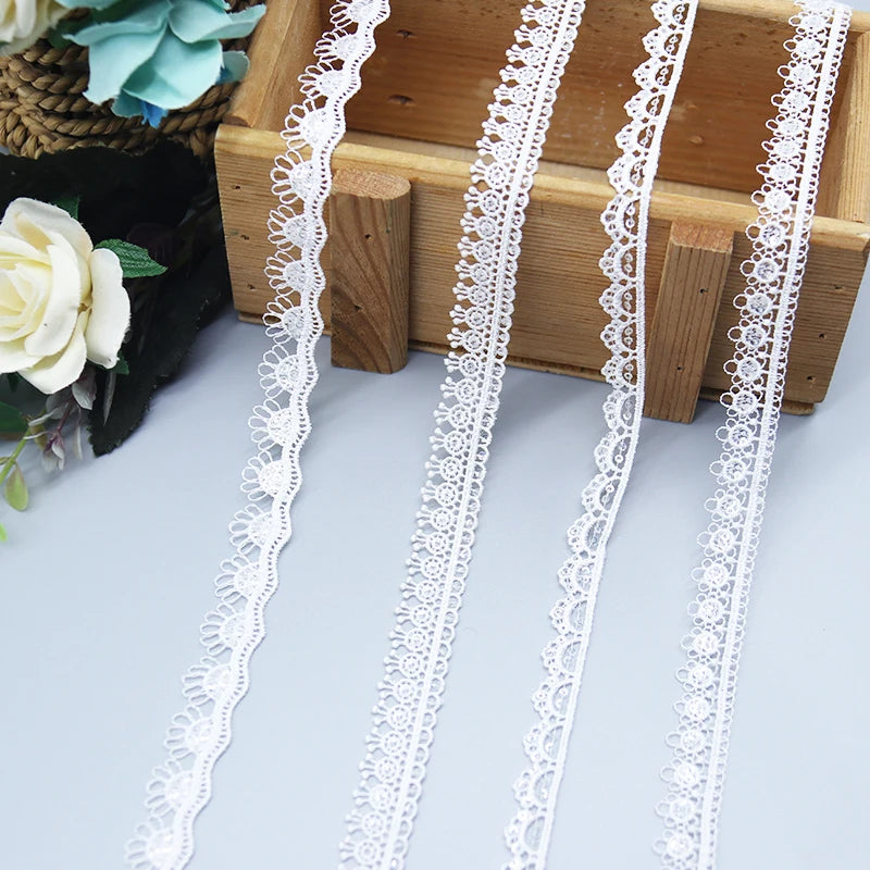 Factory Wholesale 100% Polyester Water Soluble Lace Fancy Custom logo Stain Ribbon for Gift Wrapping
