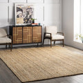 Handmade Jute Carpet Living Room Coffee Table Floor Mat Japanese Style Bedroom Bedside Carpet Washable Nordic Tatami Carpet