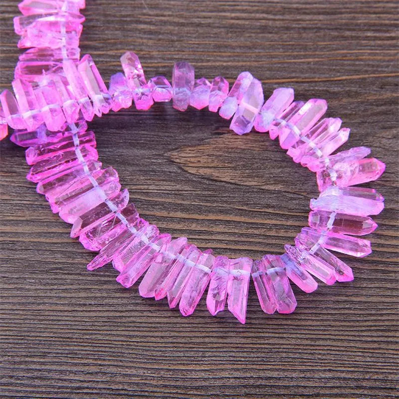 HY Crafts Natural Crystals Healing Stones Angle Aura Rose Quartz Tower Point for Home Decor