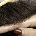 Invisible Super Thin Skin Men Toupee 0.06-0.08 mm Hairline V-looped Indianl Human Hair System Wholesale for Men