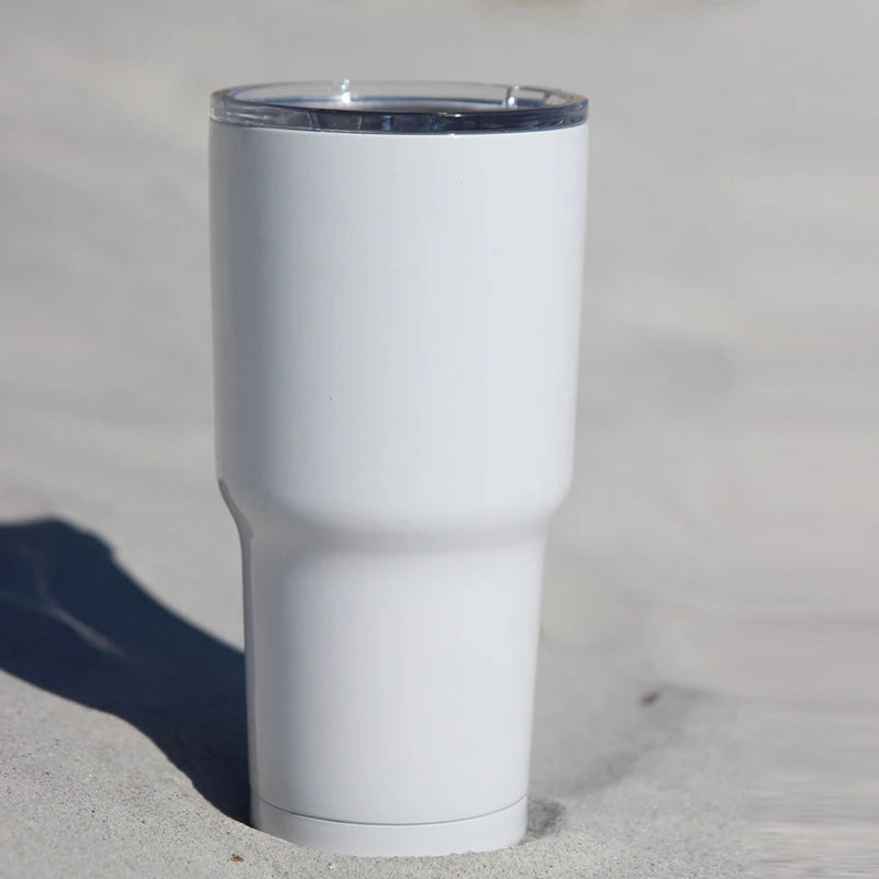 Sample Top Pop Coca Shell Casing Silver Slim Tapered Sublimation Tumblers With Straw