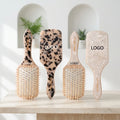 Custom Logo Natural Wooden Scalp Massage Hairbrush Cellulose Acetate Tortoise Shell Air Bag Bamboo Hair Brush 221521