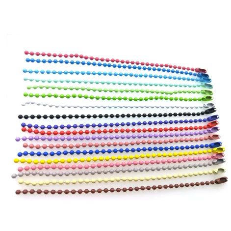 Colorful Ball Bead Chains 12CM Length Jewelry Connector Making Key Ring Fashion Handmade DIY Accessory