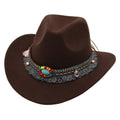 Wholesale Fashion Women Western Cowboy Hat with Tassels Design