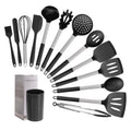 Kitchen Utensil Set Tools Non 14 Pieces Silicone Cooking Utensils Set Turner Tongs Spatula Spoon With Stainless Steel Handle