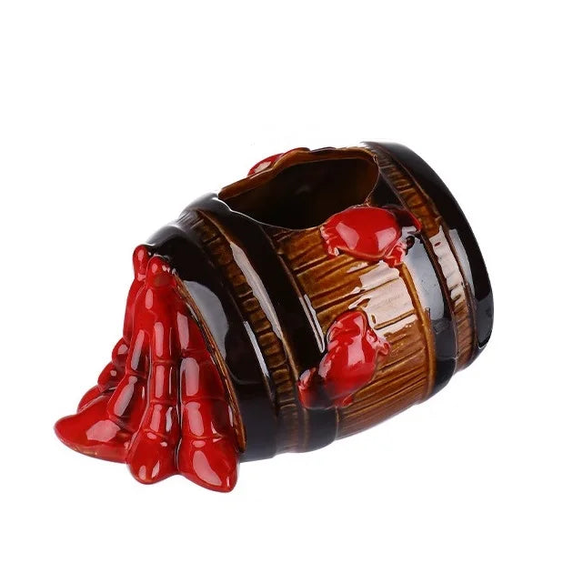 Creative Funny Hawaii Style Tiki Hermit Crab Owl Shark Mug Ceramic Tiki Decoration