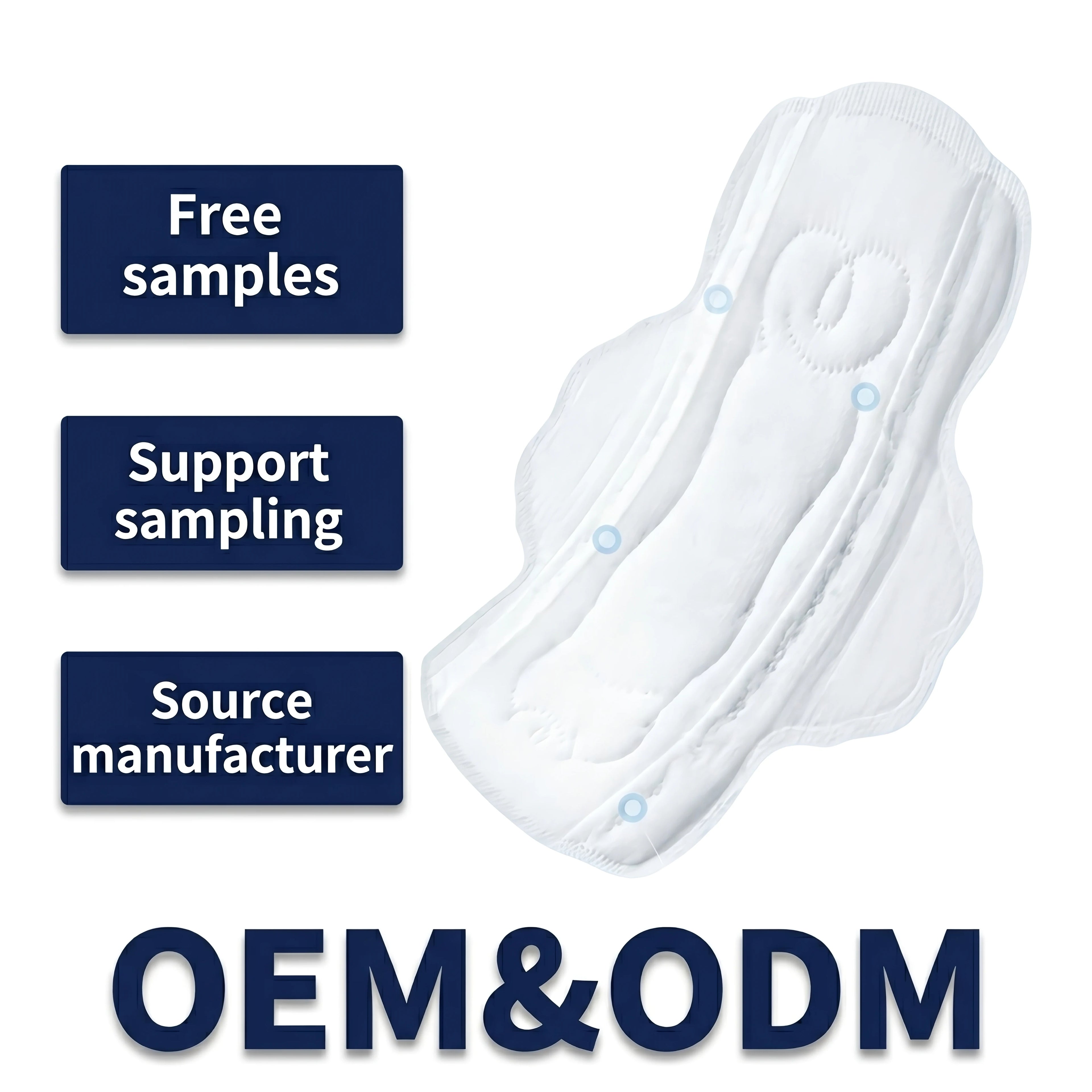Wholesale Sanitary Pads Manufacturer Cotton Anion Sanitary Napkins Super Absorbent OEM ODM Private Label Women Factory Direct