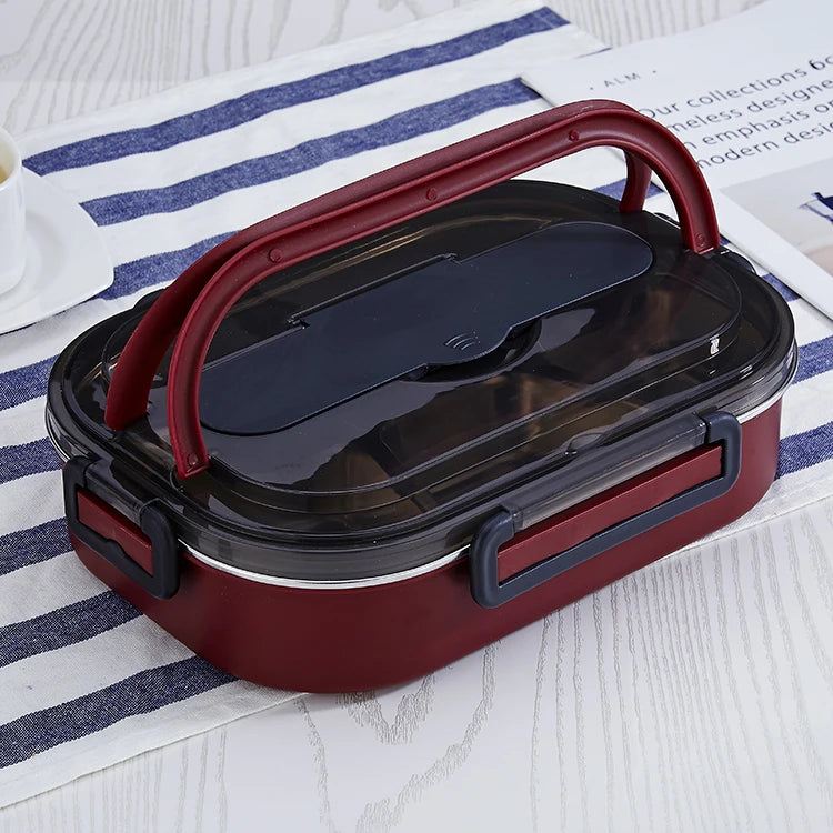 Food Grade Heatable Eco-Friendly Detachable Rectangle Lunch Box with 1-3L Capacity for School Use by Kids