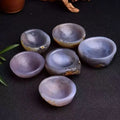 Natural Agate Bowl Ashtray Decoration Feng Shui Fashion Style Polished Carved Block Home Souvenir
