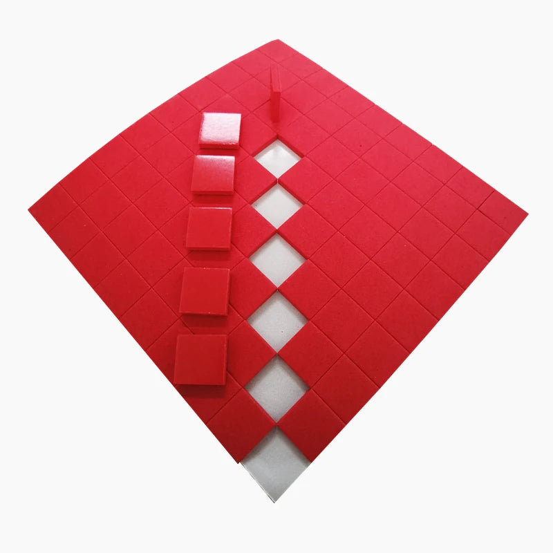 4mm*18*18 Red EVA Rubber Adhesive Foam Glass Protector Spacer Edge Guard Separator Pads