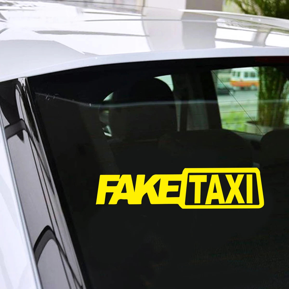 FUNNY TAXI Vinyl Decal Bumper Sticker JDM FAKETAXI Car Windows Outdoor Gift Die Cut Decals Latop Window Glass Vinyl Sticker