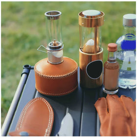 PU Leather Gas Canister Bag Cover LPG Fuel Protective Outdoor Camping Gasoline Tank Wrap