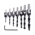 7pcs Woodworking Drill Bits Set 3mm-10mm High Speed Steel Wood Drilling Countersink Drills