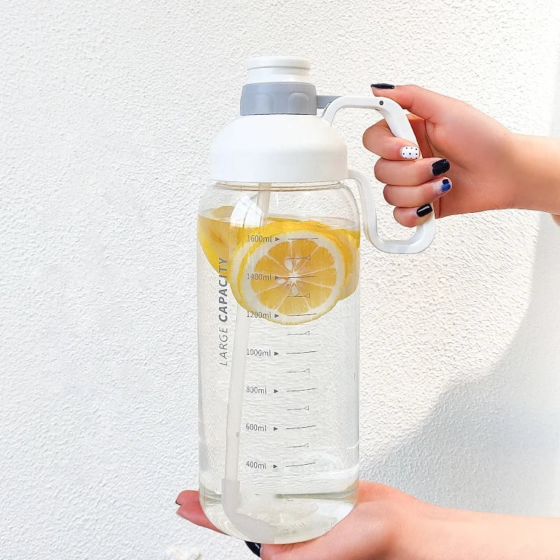 BPA Free 2-Litre Custom Eco-Friendly Plastic Water Jug with Straw Big Capacity Gym Jug for Adults Direct Drinking Boiling Water