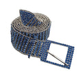 Women Fashion Belt With Rhinestone Ladies Waist Chain Cool Elastic Sash for Jeans