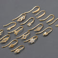 M800 20pcs/lot Wholesale Jewelry Findings Components 18K Gold Plated Diy Earring Hooks Connectors for Women