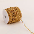 DIY Jewelry Findings 18K PVD Plated Twisted Chain to Make Jewelry Bracelet Necklace