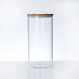 10l Glass Jar Storage extra Larger Home Rice Canisters with Bamboo Lid