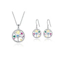Wholesale 925 Sterling Silver Bridal Necklace Set CZ Zircon Tree Life Family Tree Earring for Women-for Engagement Party Jewelry