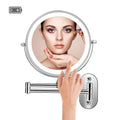Wall Hanging Magnifying 3X 5X 7X 10X Retractable Illuminated Bathroom Mirror