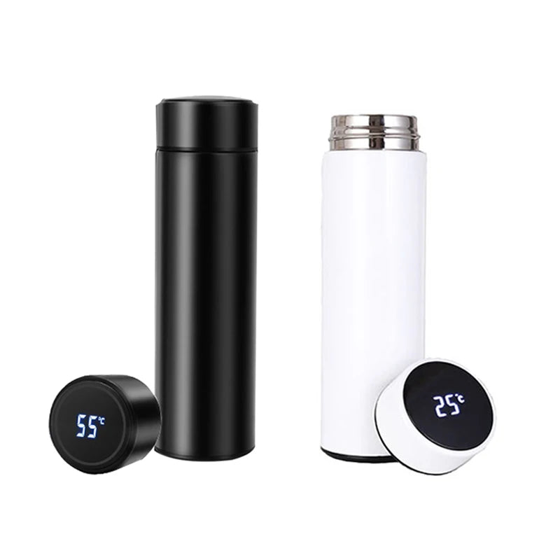 500ml Vasos Double Wall Vacuum Insulated Thermal Flask Termo De Agua Smart Luxury Water Bottles Thermos Intelligent Garrafas