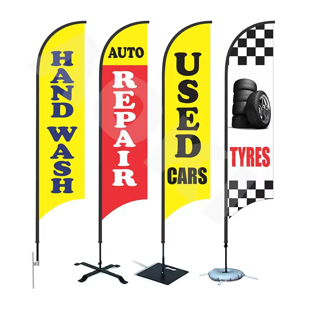 Wholesale Hot Sell 3x5ft 100%Polyester Any Logo Screen Printing Used for Outdoor Custom Big Feather Flag