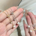 Adjustable Length 6-7MM Natural Half Hole Round Bead Necklace with Double Tassel New Balanced Wood for Women