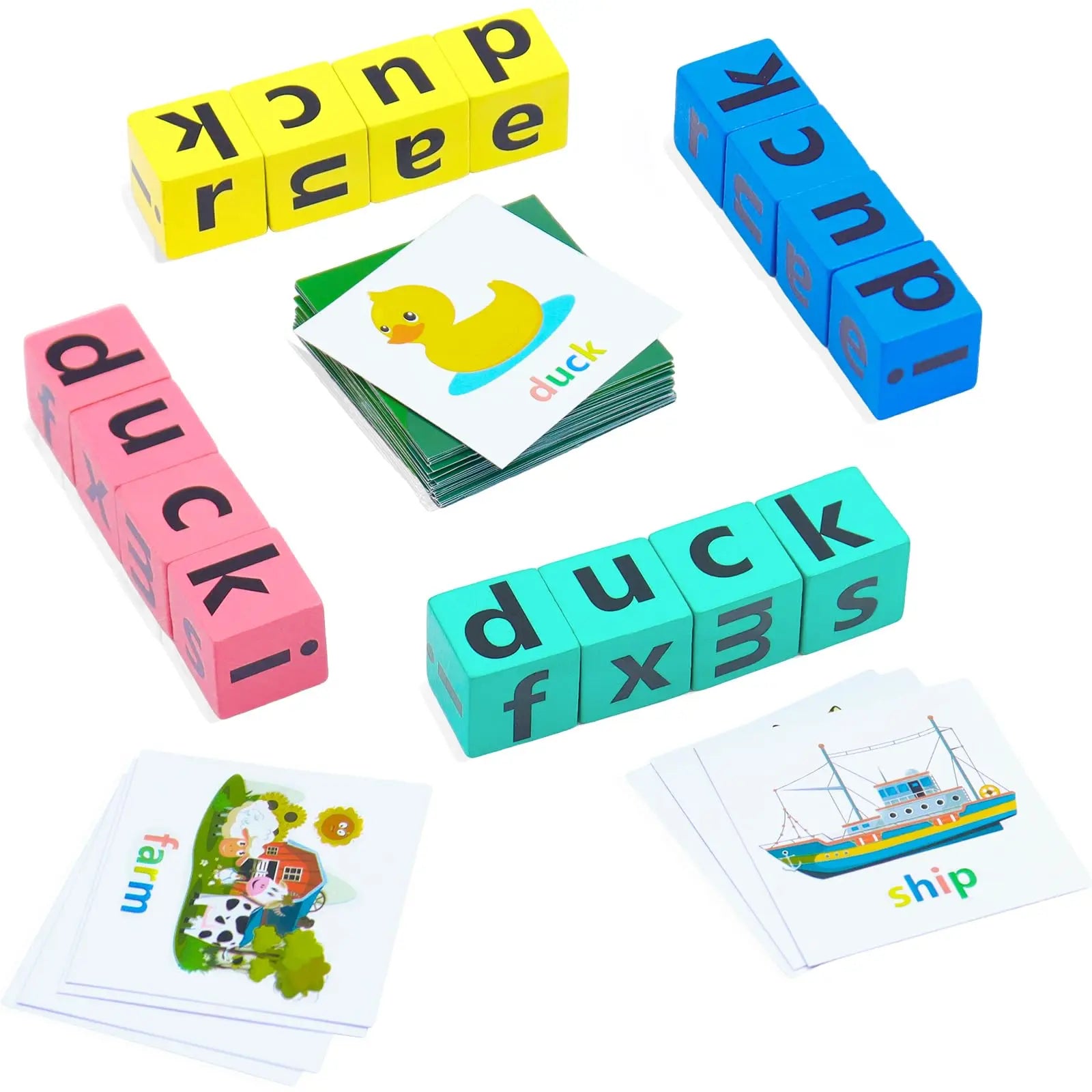 Word Spelling Game Matching Letter Game for Kids Fast-paced Word Race Game Preschool Learning Toys Gift