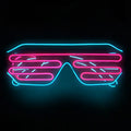 Factory Price Costume Party Favors Shutter Wire Neon Rave Glasses Light up LED Glasses Flashing Sunglasses