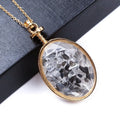2025 Natural Stone Oval Cut Face Wishing Bottle Pendant Clear Quartz Gravel Pendant Polished for Decoration