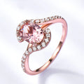 Female Dainty Jewelry 925 Sterling Silver Rose Gold Plated Cubic Zirconia Rings Vintage Engagement Ring Diamond