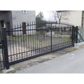 Custom Sliding Iron Main Gates Models Pictures Powder Coated Courtyard European Style