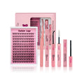Custom Cluster Lashes Kit Private Label Extension Individual Cluster Lashes Natural Lash Clusters with Box