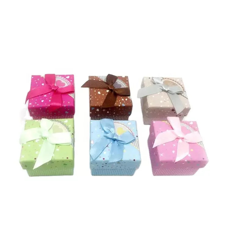 Custom Art Texture Paper Gold Wave Point Design Jewelry Gift Packaging Boxes