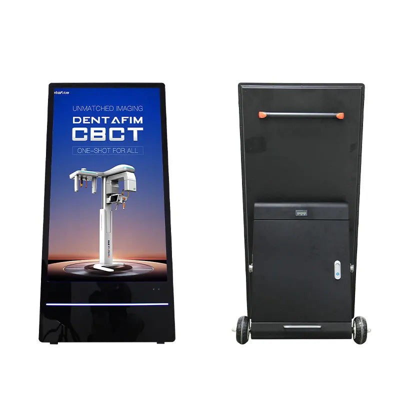 Mobile LCD Touch Screen High Brightness Movable  Display Advertising Player Battery Powered Outdoor Digital Signage Kiosk