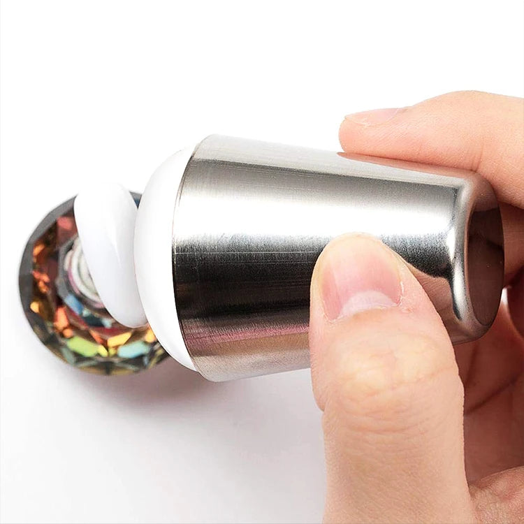 Nail Tool Image Transfer Silicone Nail Stamper Manicure Art Stainless Steel Nail Art Stamper
