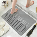 Antislip Quickly Absorbent Eco-Friendly Bath Mat with Plant Pattern Flower Design Instant Drying Customizable Diatomaceous Mat