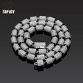 7mm Tennis Bracelet Iced Out Tennis Chain Brass 14K Gold Plated 5A CZ Necklace for Women and Men
