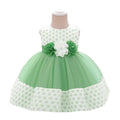 FSMKTZ Girls' Floral Satin Christening & Birthday Party Dress Fancy Formal Clothes for Kids ODM Supply