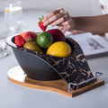 Japanese Style Gold-Plated Ceramic Deep Plate Golden Tortoise & Irregular Shape Porcelain Dessert Fruit Dinnerware Set