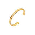 Stainless Steel 18K Gold-plated Open Bangle Fashion Jewelry Shell Shape Bracelet for Women