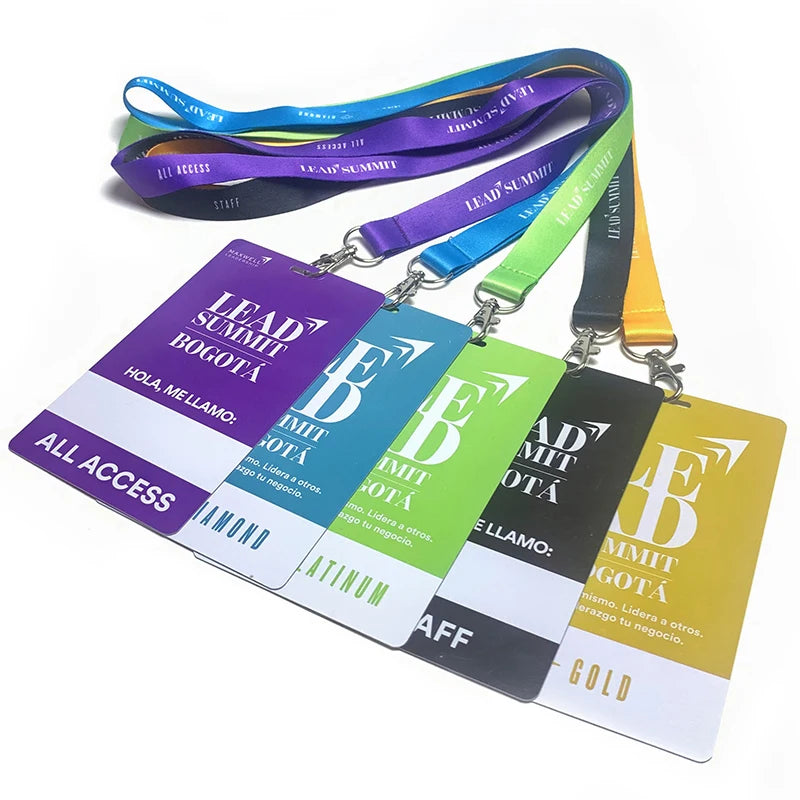 Customizable Eco-Friendly Polyester Lanyard PVC Card Double-Sided Sublimation Printing Custom Logo Colors for Promotional Use