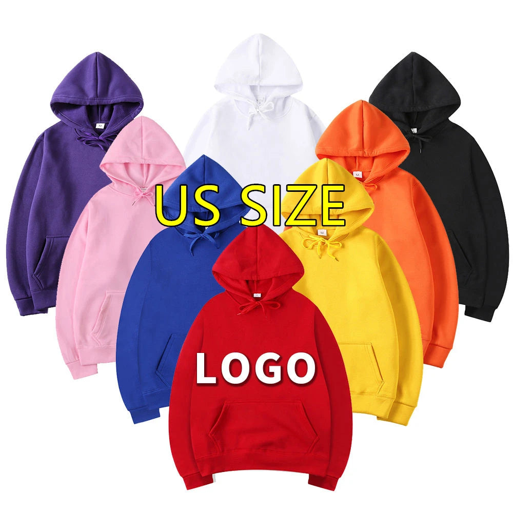 Men's Fleece Puf Printing pink Hoodies Custom logo Embroidery French Terry Hoodies