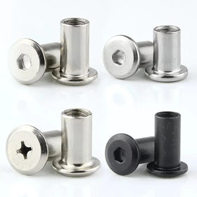Fast Lead Time CNC Machining Custom M6 M8 M10 Yellow Zinc Plated Tee Nuts Three Holes Lock Round Nut for Furniture
