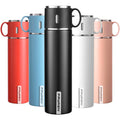 Business Gift Sets Double Wall Stainless Steel Vacuum Flask Classic Design Vacuum Thermal Water Bottles with Cup Lids for Drinks