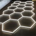 Modern Hexagonal LED Strip Ceiling Light COB LED Aluminum Body for Barber Shop and Workshop