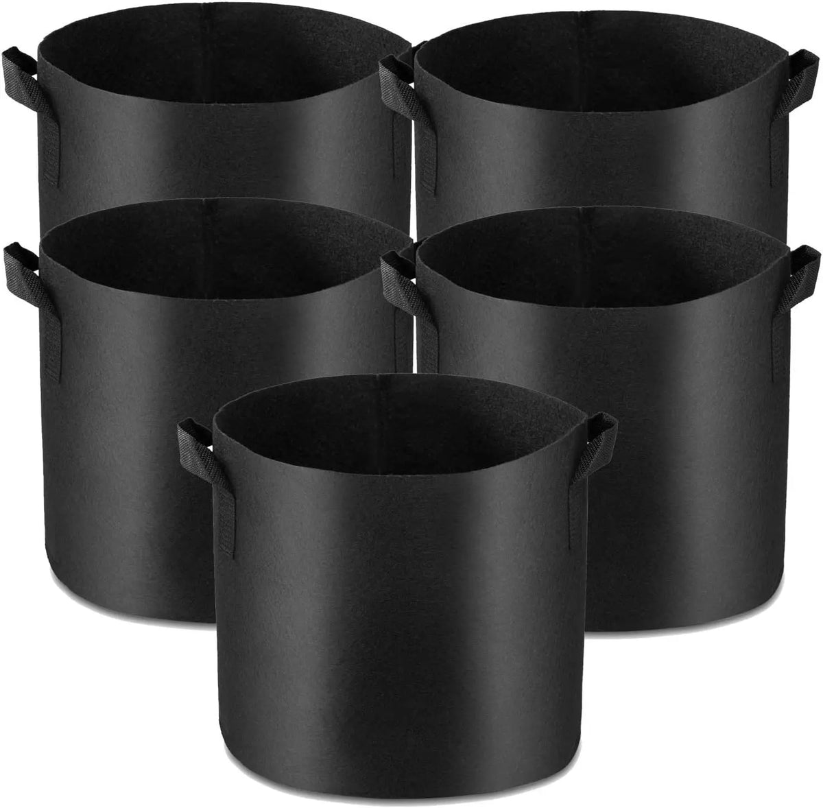 15-Gallon Black Felt Grow Bag with Handle Durable and Heavy-Duty for Gardening Mushroom Growing Other Outdoor Use