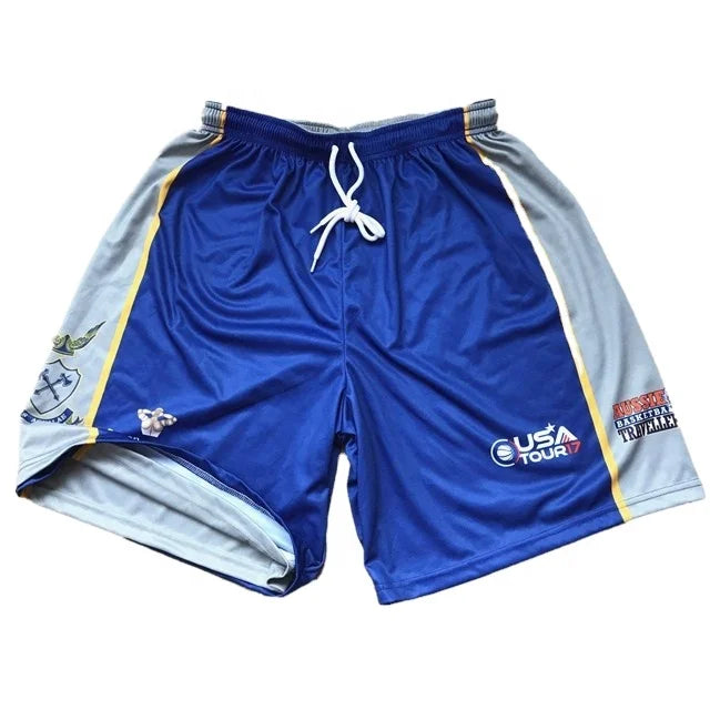 Youth Boys Reversible Basketball Shorts Plus Size Gym Pants with Sublimation Custom Print Breathable Summer Design Children