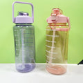 Fitness 2000ml PC GYM Plastic Protein Custom logo Sport Motivational Water Bottle with Time Marker