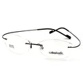 201602 Fashion Super Light Super Elastic Anti slip Metal Rimless Oval Lens Glasses Frame